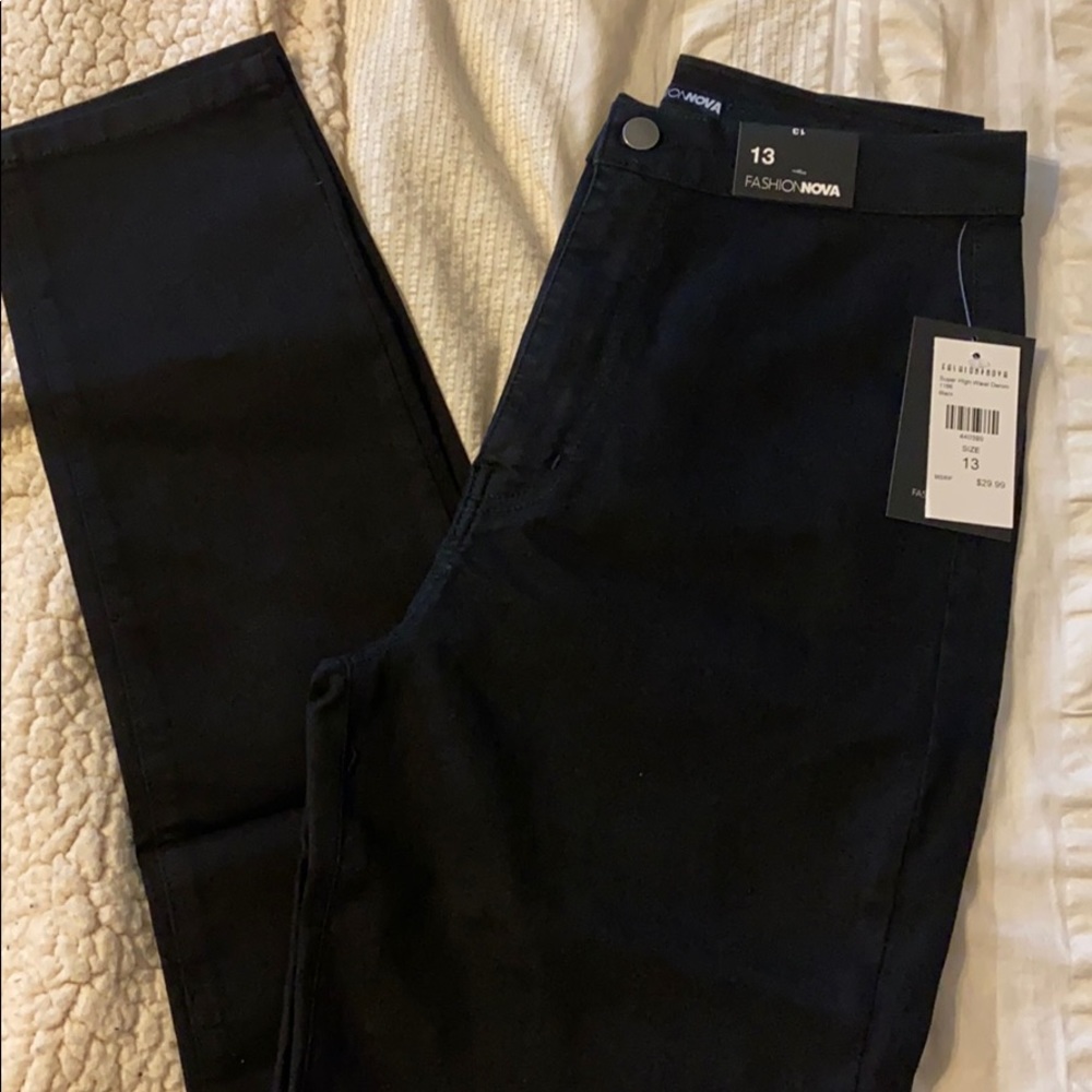 Black High Rise Skinny Jeans Fashion Nova